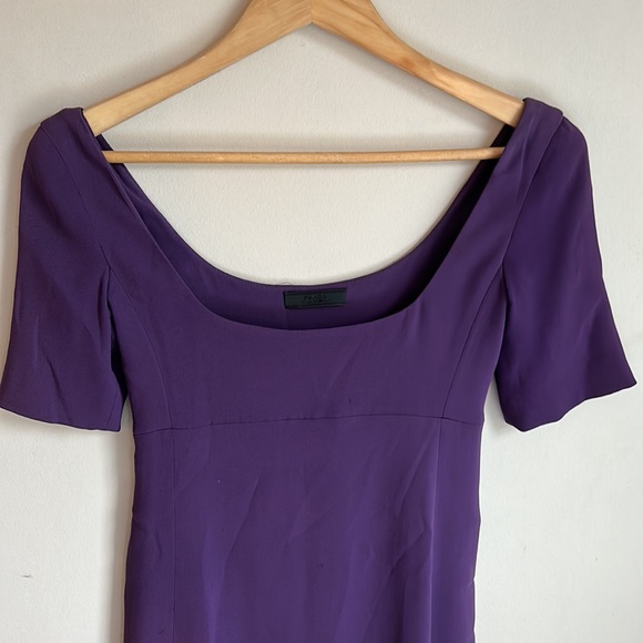 Vintage 90’s Prada Purple silk midi Slip Dress size 38/ US 4 - Picture 7 of 16